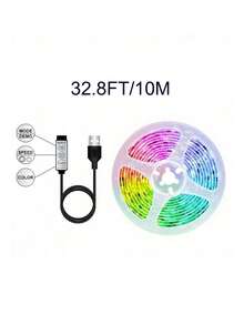 1m/3m/4m/10m USB Powered RGB TV Backlight Strip, Color Changing Ambient Light, Suitable For TV, Computer Monitor, Home Theater Decoration, Room, Living Room And Cabinet Decor Ambient Light Strip - Multicolor - View 14