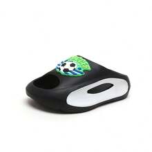 3D Soccer Pattern Kids Foam Slippers Boys EVA Soft Sole Non-Slip Indoor Bathroom Outdoor Beach Casual Slides - Black - View 7