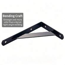 2pcs Black Triangle Brackets 6"/8"/10"/12" Heavy Duty Metal Shelf Brackets - L-Shaped Brackets For Floating Shelves, Support Corner Brackets For Home And Office - C - View 8
