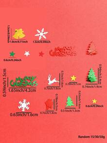 15/30/50g Christmas Metal Foil Confetti, Tree/Reindeer/Star Glitter ...