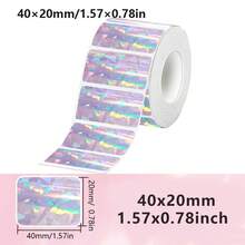 1 Roll Self-Adhesive Sticker Paper, Thermal Label Paper Compatible With M120/M220/M110/DETONGER P1 Label Printers - Multicolor - View 43