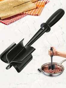 1pc Heavy Duty Heat-Resistant Nylon Meat Mincer, Multi-Functional Burger Press, Made Of High-Quality Nylon Material, Heat-Resistant, Durable And Sturdy, More Reliable For Cooking. Can Process Ground Beef, Make Burger Patties, Mix Mashed Potatoes, And Also Serve As A Meat Tenderizer Tool For Beef And Poultry, Suitable For Various Kitchen Cooking Scenarios. Practical Design, Easy To Operate, Quickly Break Up Meat Filling - Multicolor - View 7