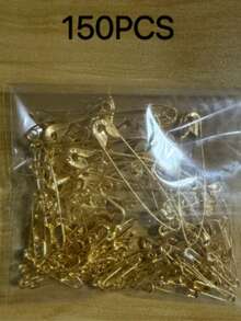 10/150pcs Multi-Size Metal Safety Pins, 5 Sizes (Including 19mm, 27mm). Durable And Easy To Use. Suitable For Clothing Repair, Crafts, Document Organization, Decoration, Brooches, Badges And Keychains. Perfect For Daily Use, Valentine's Day And Weddings - Multi-color - View 11