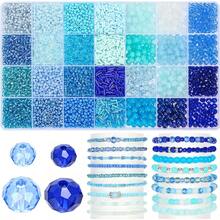 800pcs Random Mixed Color Beads/1set Seed Beads, Tube Beads, Crystal Beads Jewelry Making Kit, For Handmade DIY Bracelets, Necklaces, Keychains, Phone Charms, Arts And Crafts, Bag Charms, Storage Box Charms Making Handmade Set - A - View 12