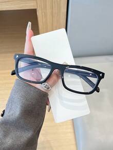 1PC Men's Casual Square Black Fashion Non-Prescription Glasses, Suitable For Daily Wear, Decoration And Street Photography - Multicolor - View 2