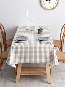 PVC Tablecloth, 1pc, Oil-Resistant, No-Wash, Woven - Elegant Design, Suitable For Weddings, Parties, Housewarmings, Bachelor Parties, Outdoor Events, First-Time Events And More - Camel - View 1