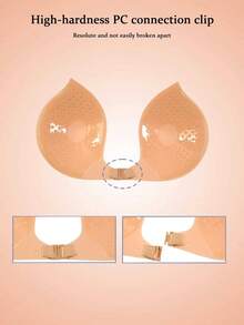 1pc Women's New Fox Tail Adhesive Bra, Self-Adhesive Front Buckle Design, Small Chest Enhancing Soft Comfortable Breast Pads, Suitable For Wedding Photography, Daily Commute, Beach Vacation - Multicolor - View 6