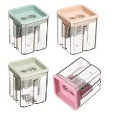 Cartoon Pencil Sharpener, Simple Dual-Hole Pencil Sharpener, Small Portable Pencil Sharpener, Learning Supplies - Multicolor - View 5
