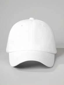 1/2pcs Men's Solid Color Minimalist Baseball Cap, Casual Daily Wear - White - View 2