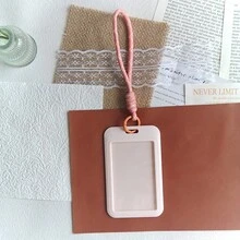 حامل بطاقة ماكارون INS مع سلسلة مفاتيح وحامي بطاقة الهوية وحبل معلق لبطاقة الحافلة وبطاقة الحرم الجامعي وبطاقة العمل وبطاقة الدخول وبطاقة الوجبات وبطاقة الهوية، شفاف مضاد للفقدان بتصميم دوبامين - حبل تعليق منقط + حامل بطاقات - مشاهدة 12