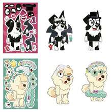 1set/8pcs Bluey Stickers Large Size Stickers Girls And Children's Stickers Waterproof Hand Account Student Stickers, Perfect Decorative Stickers, Puzzle Stickers For Boys And Girls - Multicolor - View 7