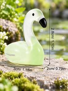 3PCS Colourful Resin Swan Garden Ornaments, Decorative Swan Figurines For Fairy Gardens Plant Pots Planters And Landscape Displays - Flamingo - View 10