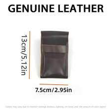 1pc Watch Storage Bag, Travel Single Watch Box, Christmas Anniversary Birthday Gift Box, Genuine Leather Portable Watch Storage Pouch, Single Watch Anti-Drop Protective Leather Case, Home And Business Trip Watch Storage Organizer - Multicolor - View 11