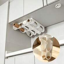 1pc Kitchen Roll Holder, Under Cabinet Mount, Plastic Cling Film Dispenser, Space-Saving Design, Durable Material, Bathroom Accessory, Commercial & Residential Use, Essential For Small Apartments - Multicolor - View 1