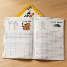 Tracing Letters Workbook, 32‑Page ABC Alphabet Letter Tracing Practice Book, Uppercase & Lowercase Writing Exercise Book With Cute‑Word Illustrations, Preschool Early Educational Toy, Kids Reading & Writing Learning Supplies - Yellow - View 5
