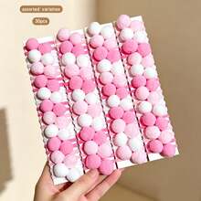 30pcs Colorful Pom Pom Hair Ties, Sweet Style Cute Hair Scrunchies Suitable For Daily Wear Hair Accessories - Multicolor - View 10