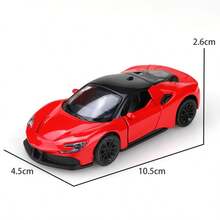 1pc (Bagged) Zinc Alloy Sports Car Toy, High-Quality Alloy Casting, Spring Function, Children's Toy, Suitable For Boys Over 3 Years Old, Gift - Multicolor - View 4