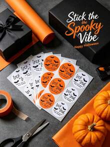 Customized Halloween Stickers, Trick Or Treat Bag Stickers, Halloween Labels, Personalized Halloween Party Favor Stickers, Halloween Candy Label Sticker - Multicolor - View 4