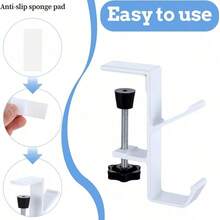 Móc treo bàn di động cho ba lô, bàn văn phòng, cạnh bàn học, lưu trữ tai nghe, sắp xếp đồ dùng gia đình, móc treo không cần khoan - Nhiều màu - Xem 5