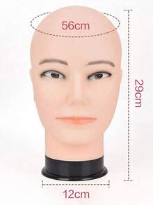 Adjustable Black Mannequin Head Stand, Suitable For Hairstyle Design And Makeup Training, Durable And Realistic, Easy To Assemble - View 6