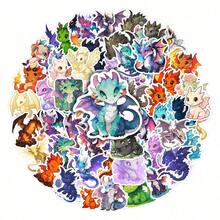 asmodee 64pcs Cute Cartoon Dragon Doodle Creative Children Stickers Notebook DIY Decoration Stationery Decals - Multicolor - View 5