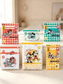 Disney Mickey Cartoon Zipper Sealed Storage Bag, Reusable Self-Sealing Bag, Transparent Slider Organizer Packing Bag, Suitable For Luggage, Business Travel, Travel Bags, Closet Storage, Home & Travel Item Sorting, Daily Multi-Purpose Storage Bag - Multicolor - View 8