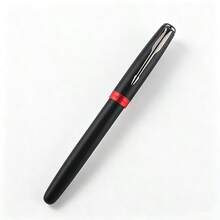 Metal Fountain Pen Matte Black Red Ring Business Office Writing Pen Smooth Ink Metal Signature Pen Gift For Men Student Stationery - 75 - View 4