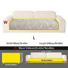 1PC Cream-Style Plush Velvet Sofa Cushion With Large Leaf Pattern – Autumn/Winter Fluffy Skin-Friendly Seat Pad, Non-Slip Pet-Friendly & Stain-Resistant, Sofa Decorative Protector Cover, Machine Washable - Multicolor - View 22