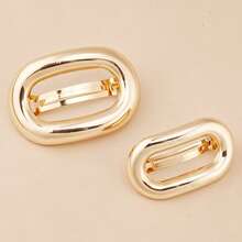 4pcs Women Hair Clips Geometric Shape Hair Clips Round Hair Clips Oval Metal French Hair Clips For Thick Hair Hair Accessories - Multicolor - View 4