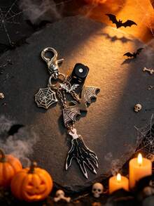 1pc Bat Halloween Keychain Bag Charm, Halloween Wallet Pendant, Bag Charm Accessory, Wallet Pendant Women Accessory, Backpack Accessory - Multicolor - View 7