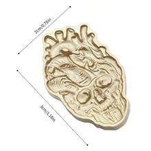 Vintage Embossed Wax Seal Stamp, Dark Style Wax Seal Stamp Head For Letter Sealing, Suitable For Wedding Invitations, Gift Packaging DIY, Holiday Gift Boxes, Greeting Card Decoration - Wraith Skull - View 2