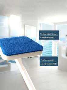 Bathroom Brush With Detachable Long Handle And Replaceable Sponge Head, Deep Clean Floors, Walls, Tiles, Bathtub, Windows, Perfect Christmas Gift For Home - Upgraded Version - View 7