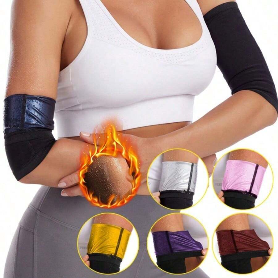 1 Pair All-Season Comfortable Running Arm Sleeves, Breathable Polyester Fiber Material, Moisture-Wicking, Wear-Resistant Design, Compression Arm Bands For Fitness, Yoga And Sports - Multicolor - View 1