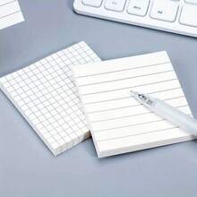 3x3 Inch White Grid Sticky Notes, 80 Sheets Per Pad, Includes Grid/Lined/Blank 3 Types Of Adhesive Memo Paper, Suitable For Office, Home, Planner, Travel And Daily Reminders, Multi-Purpose Note Pad, Clear Printing, Thick Paper, Smooth Writing, No Ink Bleeding, Compact And Portable, Office Reminder Notebook, Easy To Tear, Reusable, Note Sticky Notes, Back To School Season Recommended, Back To School Season Recommended - one-size - View 3