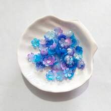 120pcs Magic‑Golden Two‑Tone Sakura Acrylic Through‑Hole Loose Beads For DIY Bracelet Phone Charm Keychain Craft Supplies - Multicolor - View 23