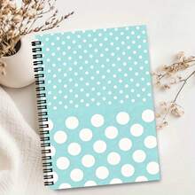 1pc A5 Spiral Bound Notebook, Polka Dot Cover, High Quality Paper, Smooth Writing, Durable Cover, Suitable For Work And Office, Back To School Essential. School Notebook - Lined Notebook - View 2