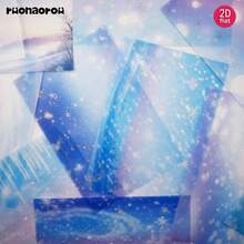 Ruonaorou 12pcs/Set Vintage Winter Snowflake Aurora Translucent Vellum Paper Junk Journal Material, Premium Aurora Snowflake Vellum Paper For Planner, Diary, Envelope, Greeting Card Decoration DIY Junk Journal (2D Flat A5) - A - View 5