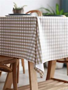 PVC Tablecloth, 1pc, Oil-Resistant, No-Wash, Woven - Elegant Design, Suitable For Weddings, Parties, Housewarmings, Bachelor Parties, Outdoor Events, First-Time Events And More - Camel - View 4