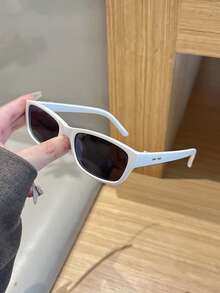 1PC Men's Vintage Casual Square Black Fashion Small Frame Glasses, Suitable For Daily Wear, Decoration And Street Photography - Multicolor - View 8