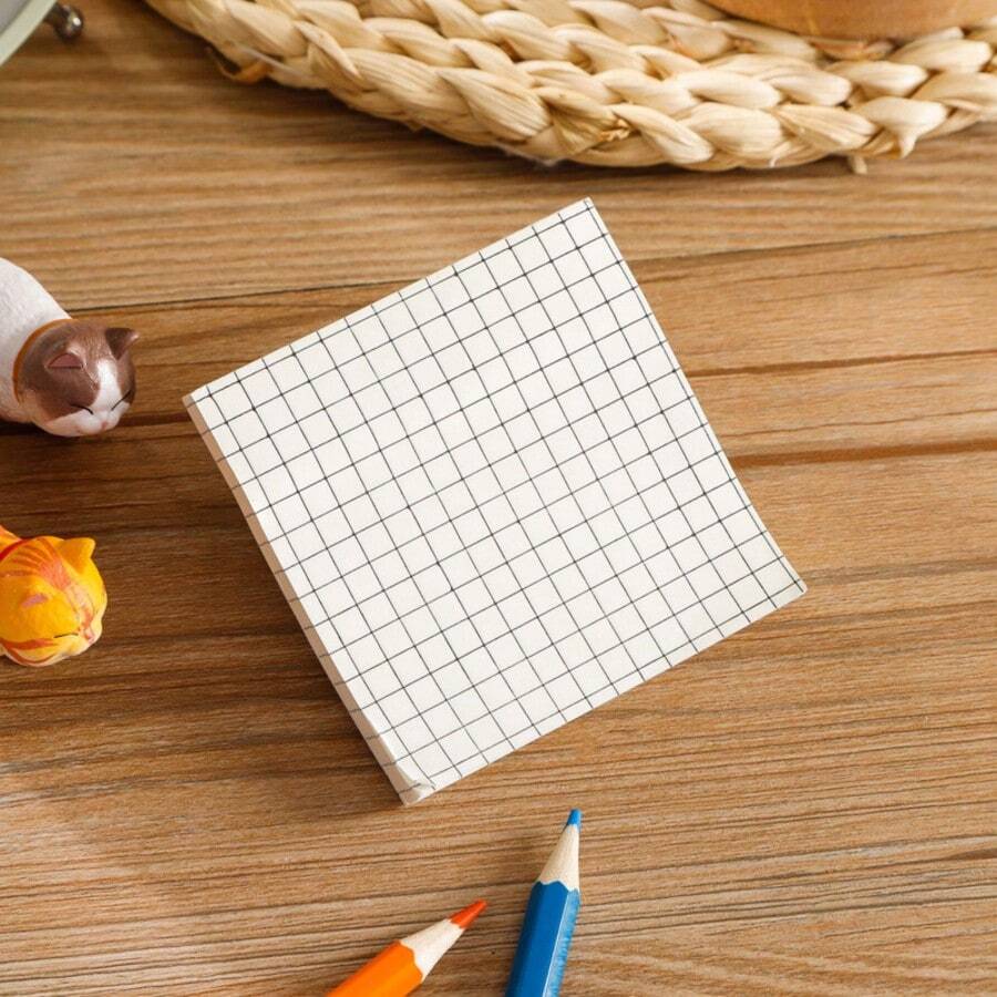 3x3 Inch White Grid Sticky Notes, 80 Sheets Per Pad, Includes Grid/Lined/Blank 3 Types Of Adhesive Memo Paper, Suitable For Office, Home, Planner, Travel And Daily Reminders, Multi-Purpose Note Pad, Clear Printing, Thick Paper, Smooth Writing, No Ink Bleeding, Compact And Portable, Office Reminder Notebook, Easy To Tear, Reusable, Note Sticky Notes, Back To School Season Recommended, Back To School Season Recommended - one-size - View 1