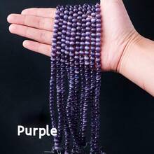 1PC Natural Crystal Colored Cat Eye Stone Beaded Choker Necklace, DIY Gravel Chip Pendant Necklace, Fashion Jewelry Accessory For Women - Cat's Eye Semi-finished Long Bead - View 25