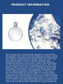 [VE]1pc High-Quality 7A Grade Fully Purified Himalayan Natural Tea White Crystal Pendant, Luxury Silver Clasp Inlaid. It Helps Focus Attention, Enhance Mental Clarity, Improve Memory And Intuition, Suitable For Knowledge Workers And Students, Natural Jewelry Color Random. (Chain Not Included) - Himalayan Clear Quartz - View 7
