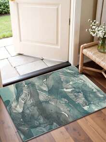 1 Buah Karpet Panjang Gaya Modern Abstrak Motif Tinta Biru-Abu-abu, Gaya Cat Air Abstrak, Bahan Kasmir Imitasi, Bentuk Persegi Panjang Asimetris dengan Tekstur Alur dan Detail Blok Warna Gradien, Dapat Dicuci dengan Mesin, Selimut Samping Tempat Tidur, Cocok untuk Lorong, Koridor, dan Dapur, Dekorasi Rumah Sepanjang Musim - MultiWarna - View 5