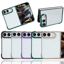 keshengtai Transparent Electroplated Phone Case, Hard PC Back Plate Protective Phone Cover, Compatible With IPhone Duo - Gold - View 2
