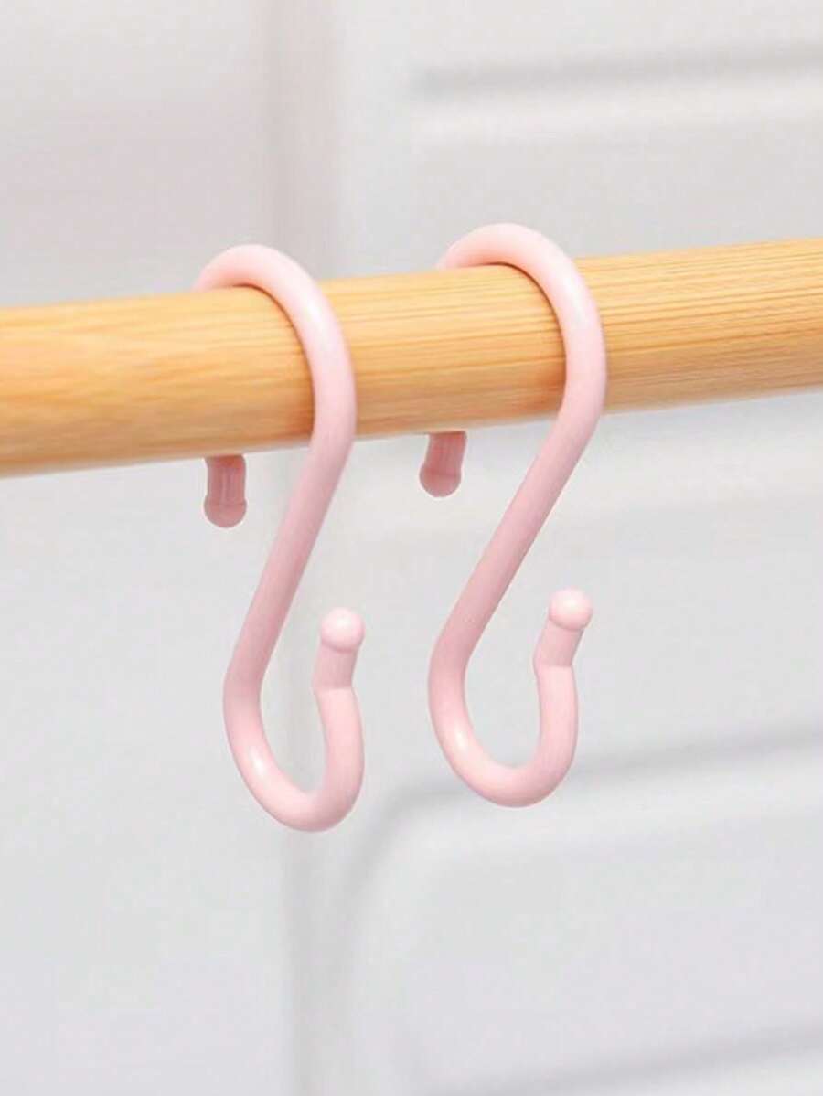 32pcs Multi-Function S-Shaped Hooks, Minimalist Towel Bag Hooks, Plastic S-Hooks, Home Organizer Rack, Lightweight & Compact, Convenient Carry - Multicolor - View 1
