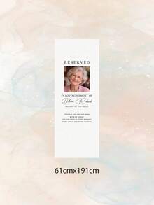 1pc Custom Photo And Text Wedding In Loving Memory Chair Sash, Personalized Memorial Seat Banner For Loved Ones, Wedding Ceremony Chair Decoration - Multicolor - View 9