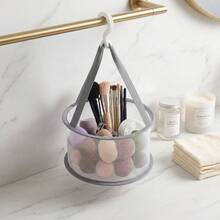 1 Set Silicone Makeup Brush Cleaning Bowl And Drying Rack Set, Portable Makeup Brush Cleaning Bowl With Mesh Storage Rack, Quick Drying Organizer, Essential Travel Beauty Tool, Suitable For Sponges, Makeup Brushes And More - A - View 6