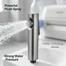 1PC High‑Pressure Handheld Bidet Spray Gun, Powerful Flush Bathroom Toilet Sprayer, Multi‑Purpose Cleaning Spray Gun For Toilet Sink Bathtub, G1/2" Thread Replacement Accessory For Bathroom Fixtures - G 1/2" Interface - View 2