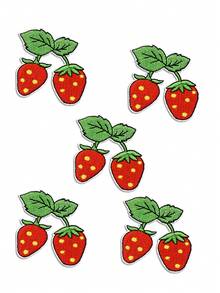 5Pcs/10Pcs Strawberry Embroidered Patch Iron On Sew On Fruit Applique For Clothing Jacket Backpack DIY Craft Decor - Strawberry - View 7