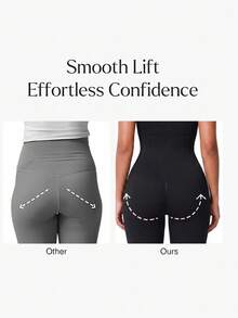 Oillpretty 1pc Black Plus Size Women's Ribbed Sleeveless Bodysuit, Small Notch U-Neck Wide Strap U-Shaped Back, High Elasticity Tummy Control Waist Shaping Butt Lifting Bodycon Jumpsuit, Suitable For Yoga Fitness, Streetwear, Daily Commute, Plus Size Shapewear - Black - View 8